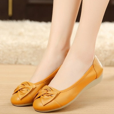Plus Size Spring\Autumn Genuine Leather Shoes Woman Flats Work