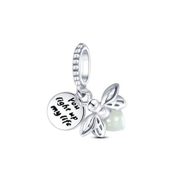 Silver Color Heart Shaped Charms Beads