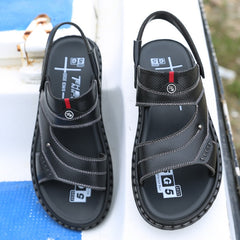 Non-slip Open-toe Leather Sandals