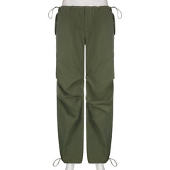 Casual Baggy Wide Leg Sweatpants Loose Drawstring Low Waist Streetwear