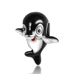 Silver Color Heart Shaped Charms Beads