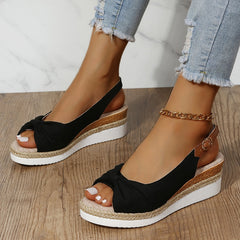 Womens Wedge Sandals Peep Toe Platform Non-slip Gladiator