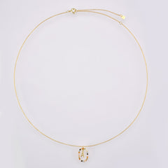 Silver Gold Letters A - Z Initial M S C K Alphabet Long Chain Necklace
