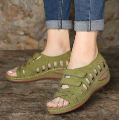 Vintage Wedge Sandals for Women Casual Fashion Velcro Comfy Platform