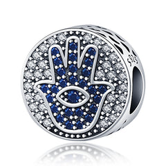 Silver Color Heart Shaped Charms Beads