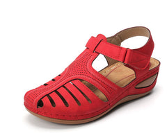 Vintage Wedge Sandals for Women Casual Fashion Velcro Comfy Platform