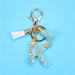 Exquisite Resin Initial Letter Keychain