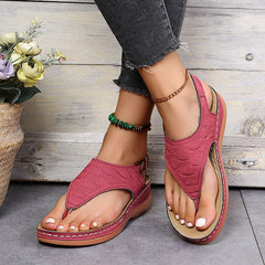 Fashion Clip Toe Wedge Sandals Women Summer Platform Rome Sandalias
