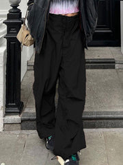 Casual Baggy Wide Leg Sweatpants Loose Drawstring Low Waist Streetwear