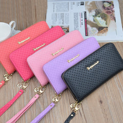 Ladies Zipper Purse Large Capacity Practical Hand Wallet Woman PU