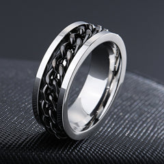 ZORCENS Stainless Steel Wedding Band Ring Roman Numerals