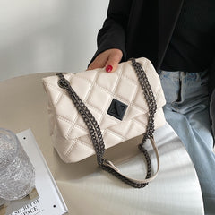 Embroidery Thread Small PU Leather Crossbody Bags