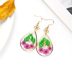 Real Floral Earrings Creative Dried Flower Earrings