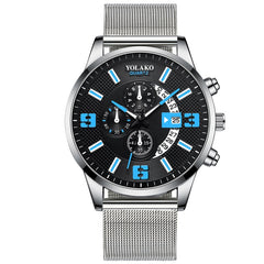 hombre Mens Fashion Business Watches Men Sports Stainless Steel Quartz