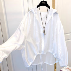 Jackets Women Hooded Summer Sun-proof Zipper Coats