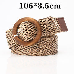 Belts For Women Vintage Boho Braided Waist Belt Black Coffee