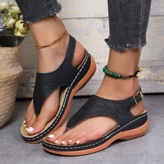 Fashion Clip Toe Wedge Sandals Women Summer Platform Rome Sandalias