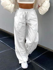 Loose Wide Leg Baggy Pants Hippie Casual Streetwear Low Waist Cargo Trousers