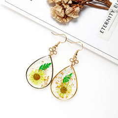 Real Floral Earrings Creative Dried Flower Earrings