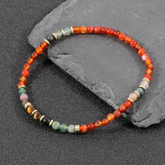 Fashion Bead Anklet Elasticity Adjustable Natural Stone Blue Spotted Stone Beach