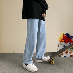 Streetwear Baggy Jeans Men Fashion Loose Straight Wide Leg Pants