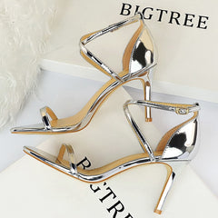 High Heels Women Pumps Sparkle Sequins Stiletto Heels 10 Cm Party Shoes