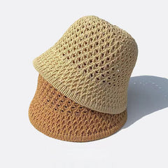 Solid Handmade Crochet Floppy Top Summer Hats