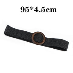 Belts For Women Vintage Boho Braided Waist Belt Black Coffee