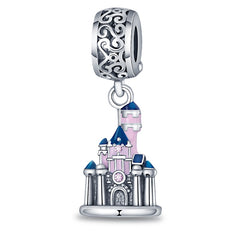 Silver Color Heart Shaped Charms Beads