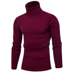 Pullover Turtleneck Thickened Sweater Casual Vertical Striped Sweater