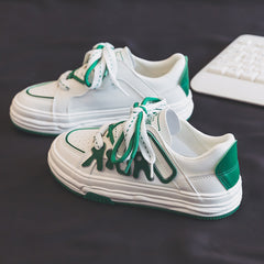Trend Mesh Thin White Women Sneakers Mixed-Color Breathable Vulcanized Shoes