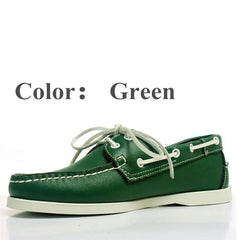 Men Genuine Leather Driving Shoes Docksides Classic Boat Shoe