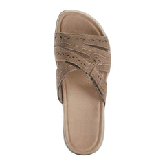 Wedge Sandals Open Toe Sandals Vintage Anti-slip Leather