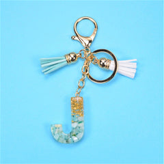 Exquisite Resin Initial Letter Keychain