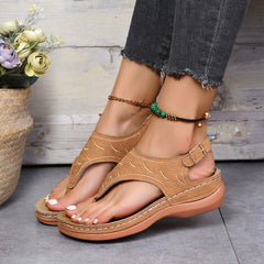 Fashion Clip Toe Wedge Sandals Women Summer Platform Rome Sandalias