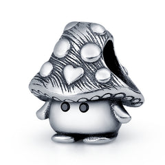 Silver Color Heart Shaped Charms Beads