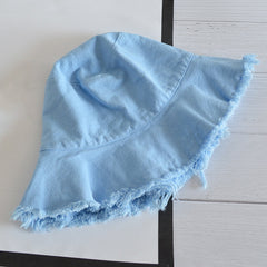 Fashion Casual Ladies Flat tassel Bucket cap Fisherman hat Beach