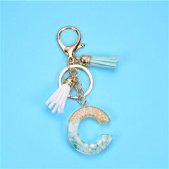 Exquisite Resin Initial Letter Keychain