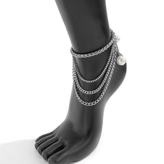 1 PC Multilayer Link Chain Tassel Anklets