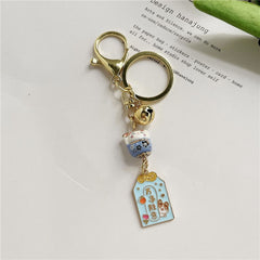 Omamori Sakura Amulet Lucky Cat Keychain Cute Pendant Clothes