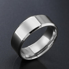 ZORCENS Stainless Steel Wedding Band Ring Roman Numerals