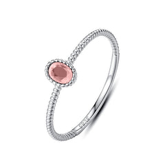 Genuine Sterling Silver Dazzling Black Pink CZ Rings Size