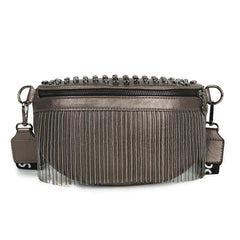 Fashion Tassel Leather Large Capacity Crossbody Chest Bag