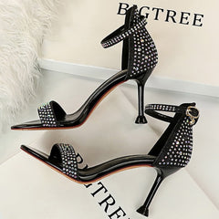 High Heels Women Pumps Sparkle Sequins Stiletto Heels 10 Cm Party Shoes