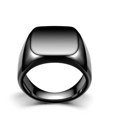 Classic Glossy Ring Men Fashion Stainless Steel Round Finger Ring