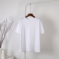 Soft Basic T Shirt Women Oversized Casual Solid Tee
