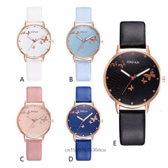 Elegant Simple Butterfly Design Dial Design Ladies Watches