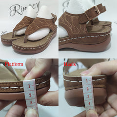 Fashion Clip Toe Wedge Sandals Women Summer Platform Rome Sandalias