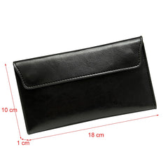Slim Genuine Leather Women Wallet Female Long Clutch Coin Purses