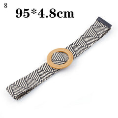 Belts For Women Vintage Boho Braided Waist Belt Black Coffee